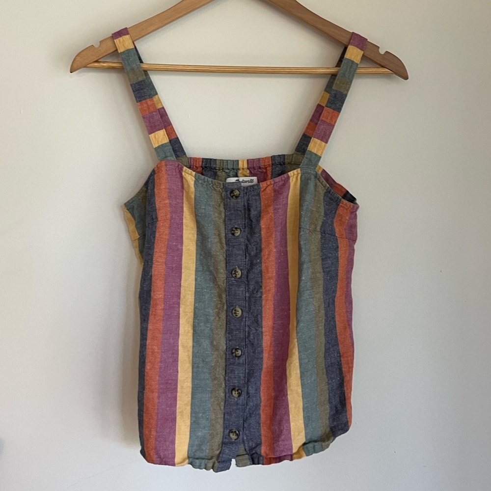 Madewell Rainbow Stripe Top. XS